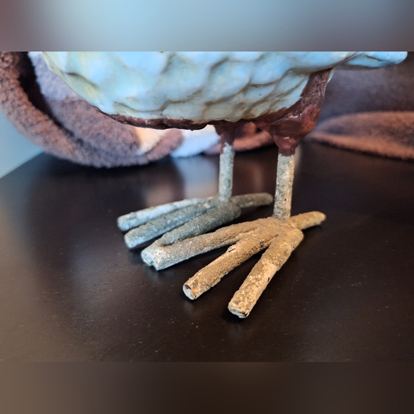 Rustic Ceramic and Wrought Iron Bird Set - Picture 4 of 7